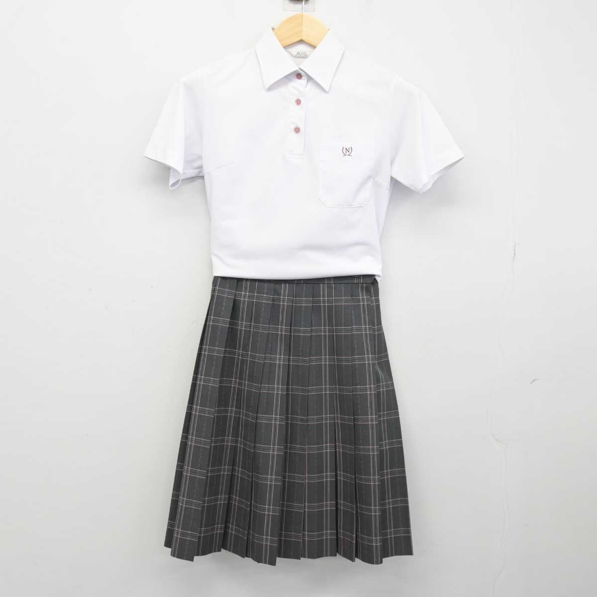 【中古】大阪府 縄手中学校 女子制服 2点 (シャツ・スカート) sf052079