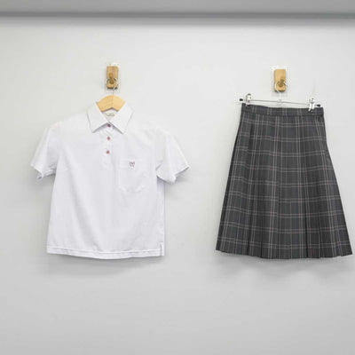 【中古】大阪府 縄手中学校 女子制服 2点 (シャツ・スカート) sf052079