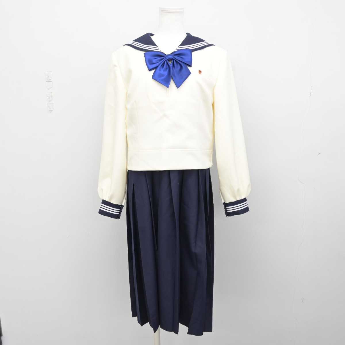 【中古】広島県 山陽高等学校 女子制服 3点 (セーラー服・スカート) sf052085