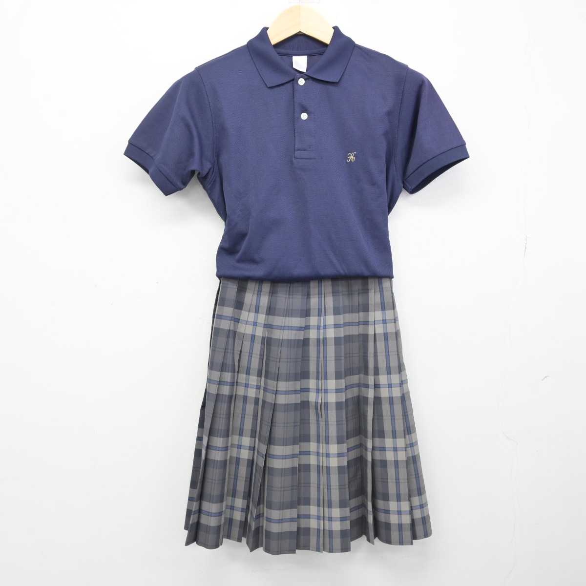 【中古】東京都 小山台高等学校 女子制服 3点 (シャツ・スカート) sf052088