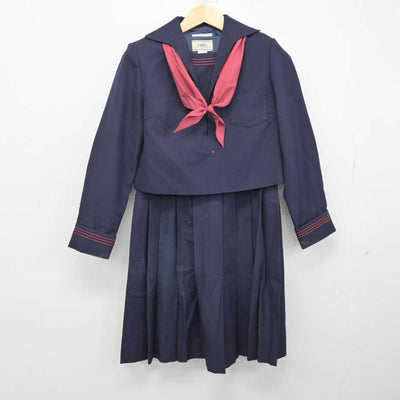 【中古】熊本県 ルーテル学院中学・高等学校 女子制服 3点 (セーラー服・ジャンパースカート) sf052093