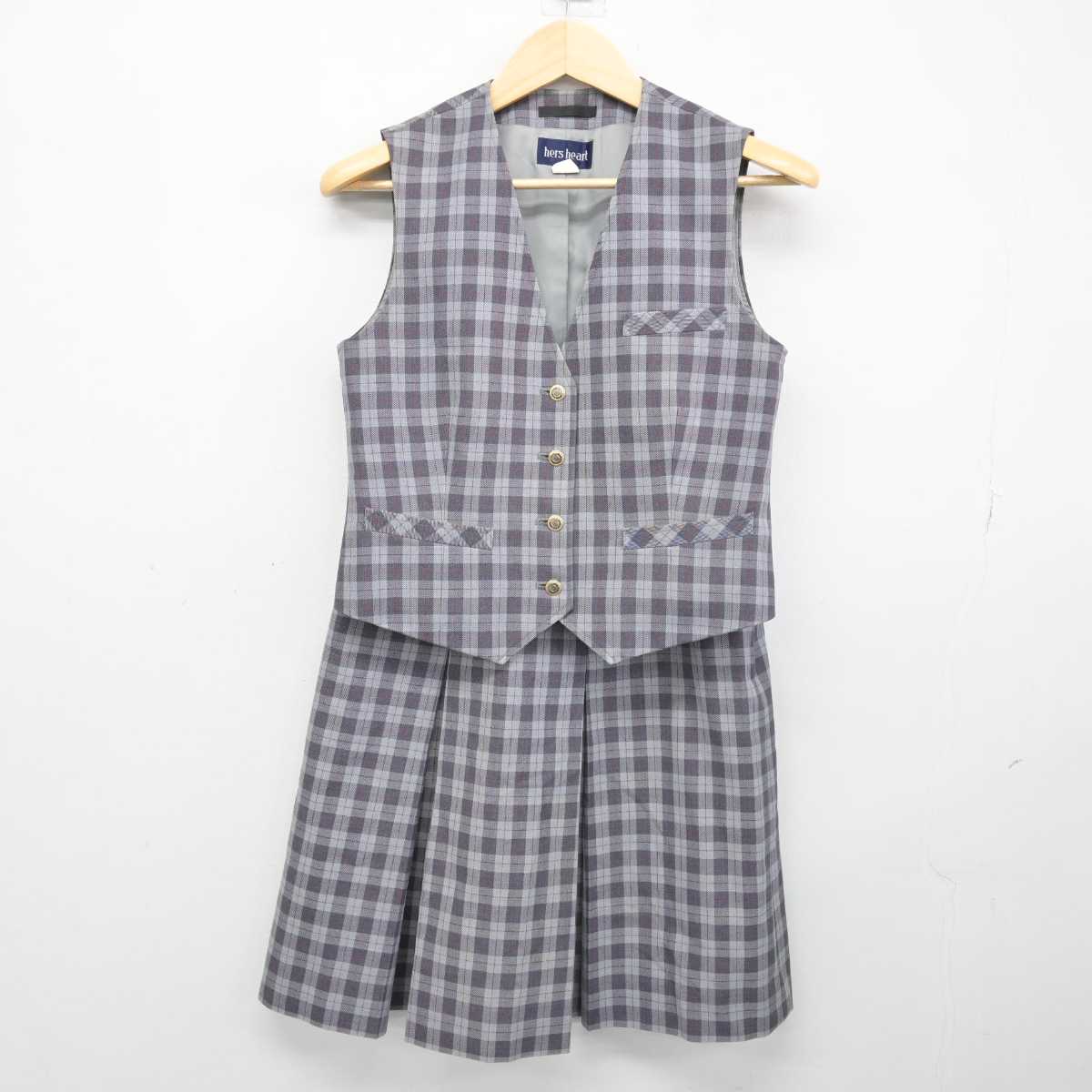 【中古】北海道 旭川農業高等学校 女子制服 4点 (ブレザー・ベスト・スカート) sf052098