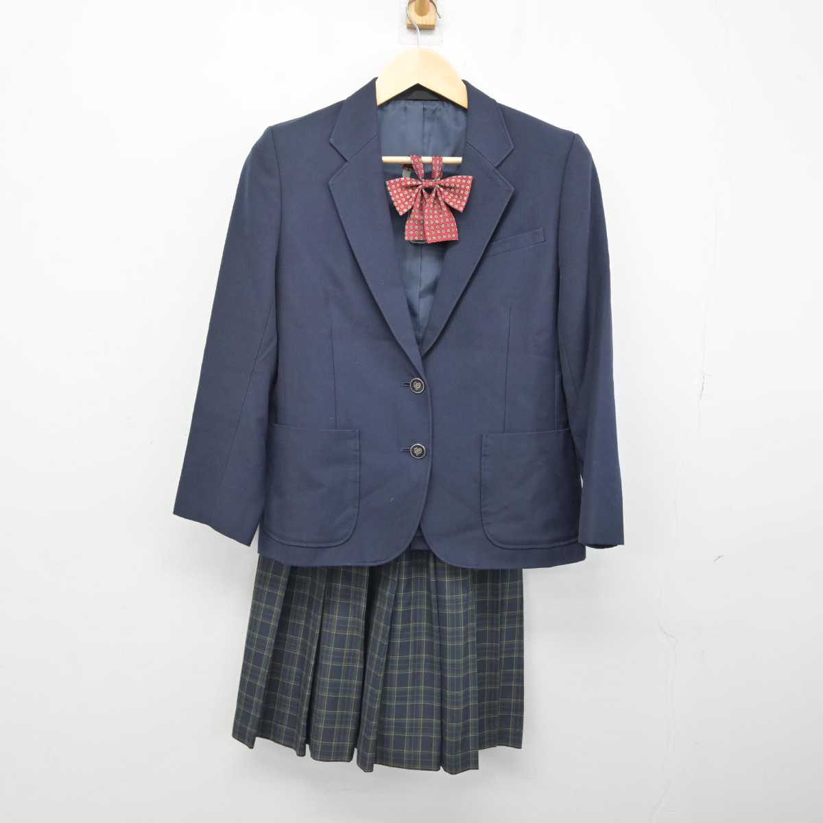 【中古】長野県 裾花中学校 女子制服 4点 (ブレザー・ベスト・スカート) sf052101