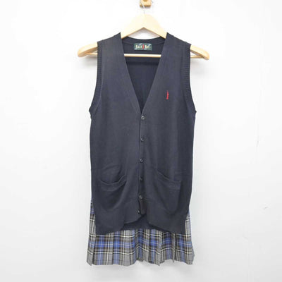 【中古】 学校名不明 女子制服 2点 (ニットベスト・スカート) sf052112