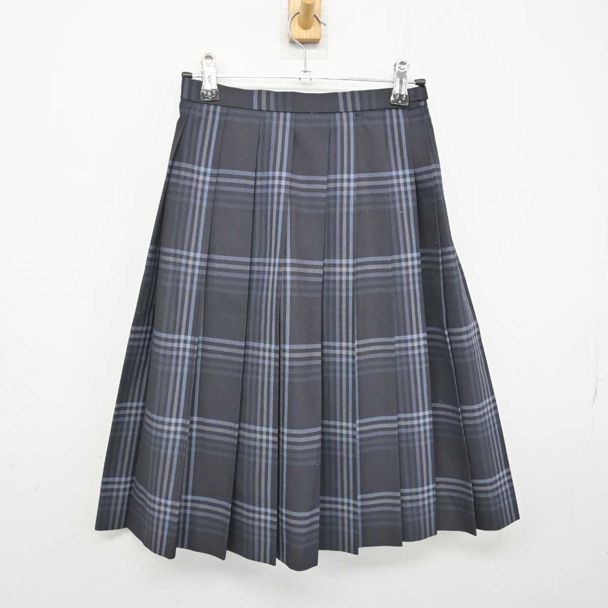 【中古】福岡県 中村学園女子高等学校 女子制服 3点 (ニットベスト・シャツ・スカート) sf052120