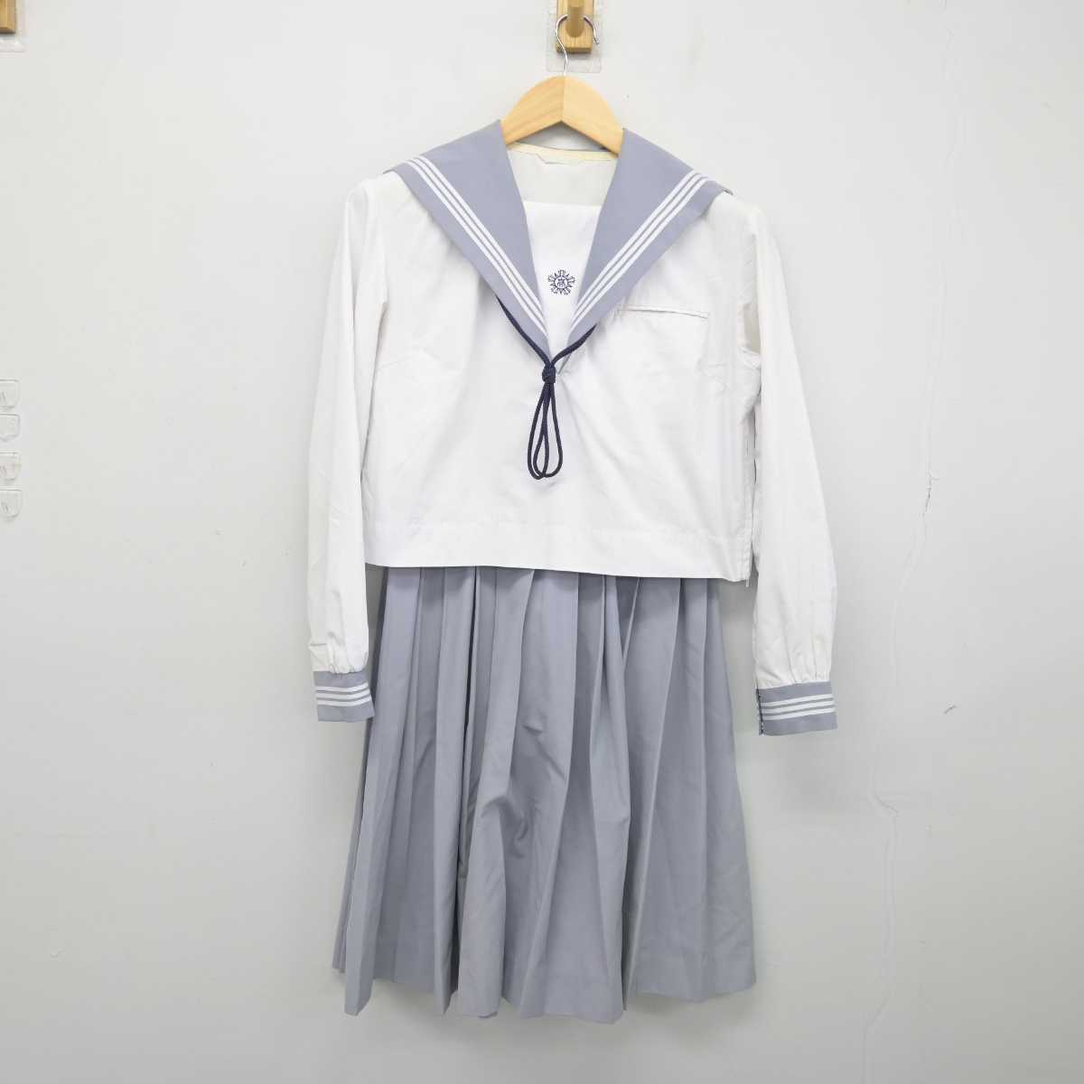 【中古】熊本県 玉名高等学校附属中学校 女子制服 3点 (セーラー服・スカート) sf052124