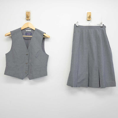 【中古】埼玉県 滑川中学校 女子制服 2点 (ベスト・スカート) sf052138