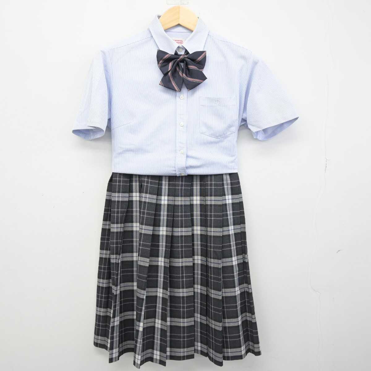 【中古】大阪府 大商学園高等学校 女子制服 4点 (シャツ・スカート) sf052143