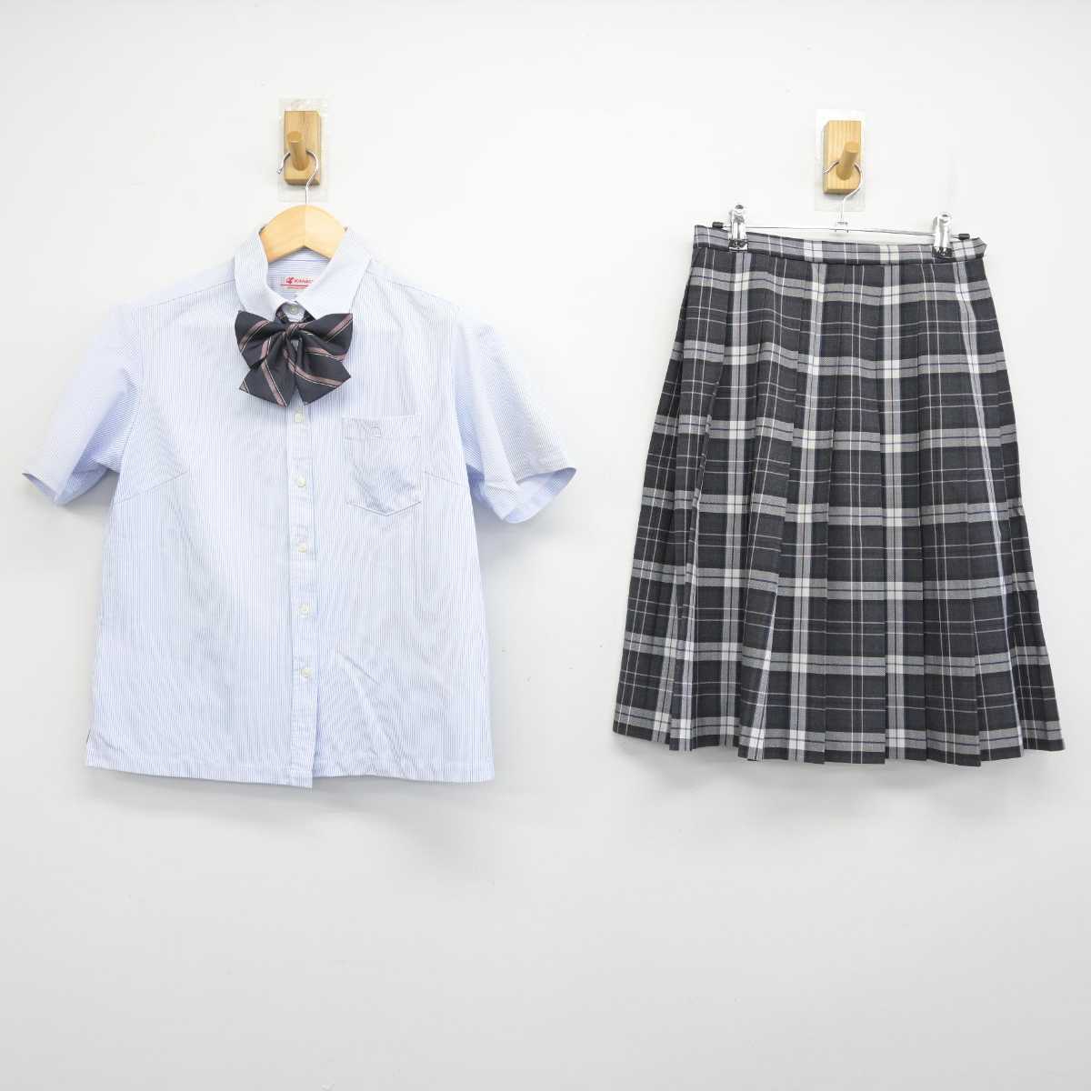 【中古】大阪府 大商学園高等学校 女子制服 4点 (シャツ・スカート) sf052143