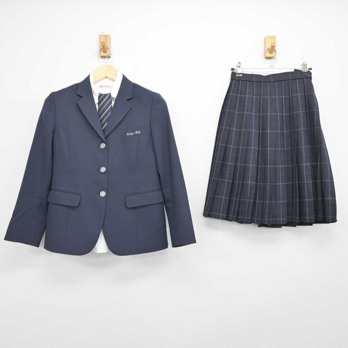 【中古】愛知県 西陵高等学校 女子制服 4点 (ブレザー・シャツ・スカート) sf052154