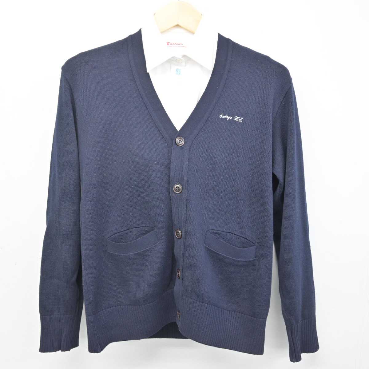 【中古】愛知県 西陵高等学校 女子制服 2点 (シャツ・ニット) sf052158