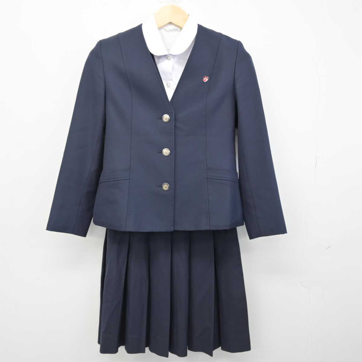 【中古】愛知県 名古屋南高等学校 女子制服 5点 (ブレザー・シャツ・ベスト・スカート) sf052161