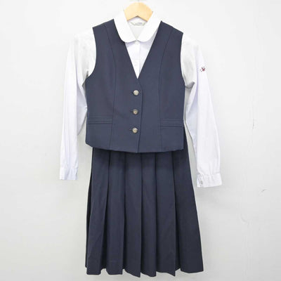 【中古】愛知県 名古屋南高等学校 女子制服 5点 (ブレザー・シャツ・ベスト・スカート) sf052161