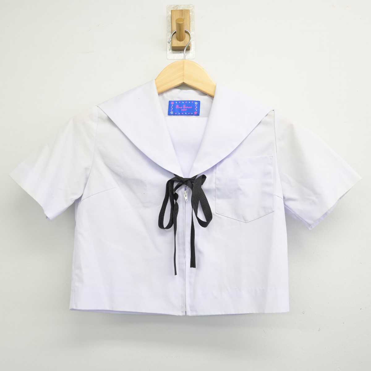 【中古】愛知県 円上中学校 女子制服 4点 (セーラー服・スカート) sf052167