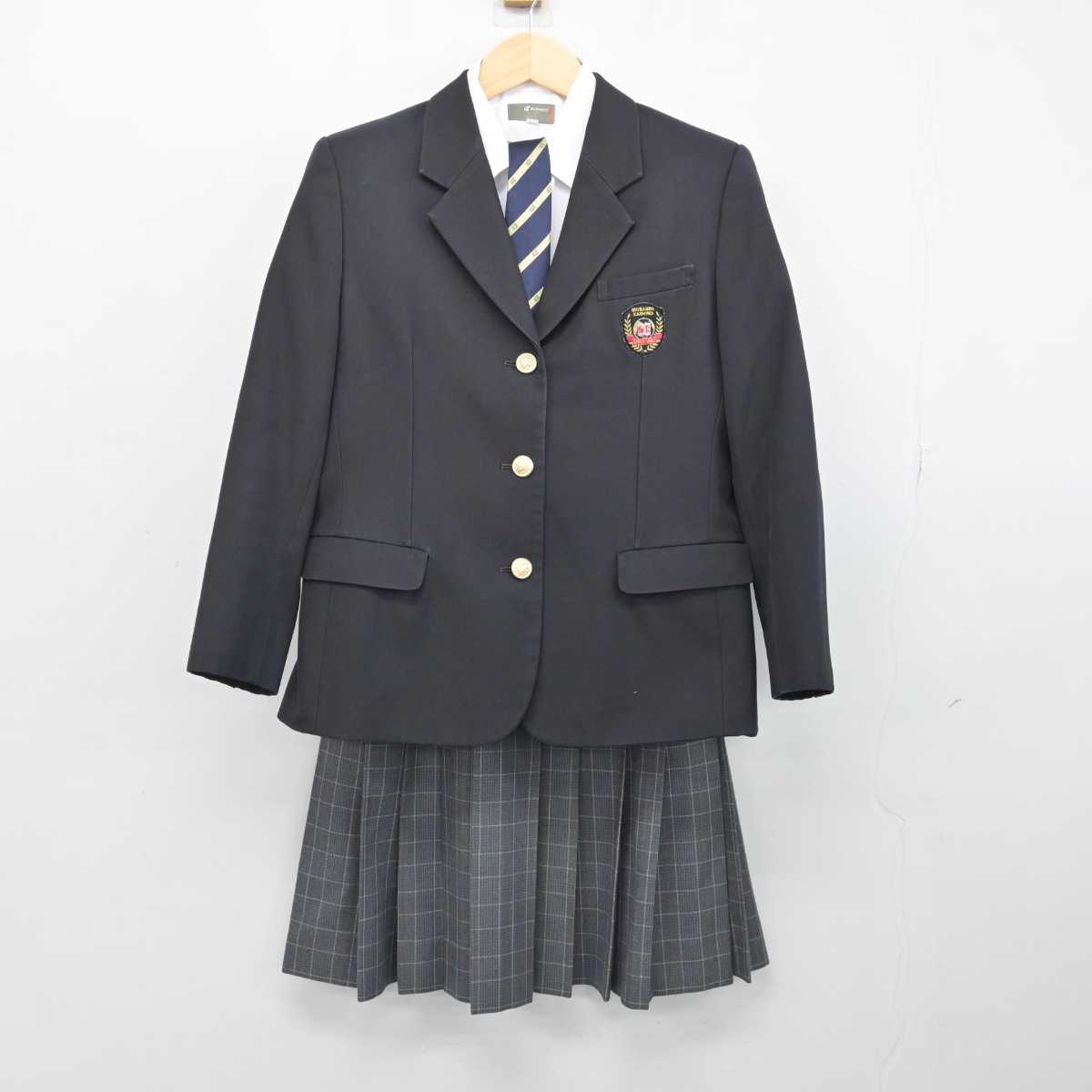 【中古】千葉県 芝浦工業大学柏高等学校 女子制服 4点 (ブレザー・シャツ・スカート) sf052179