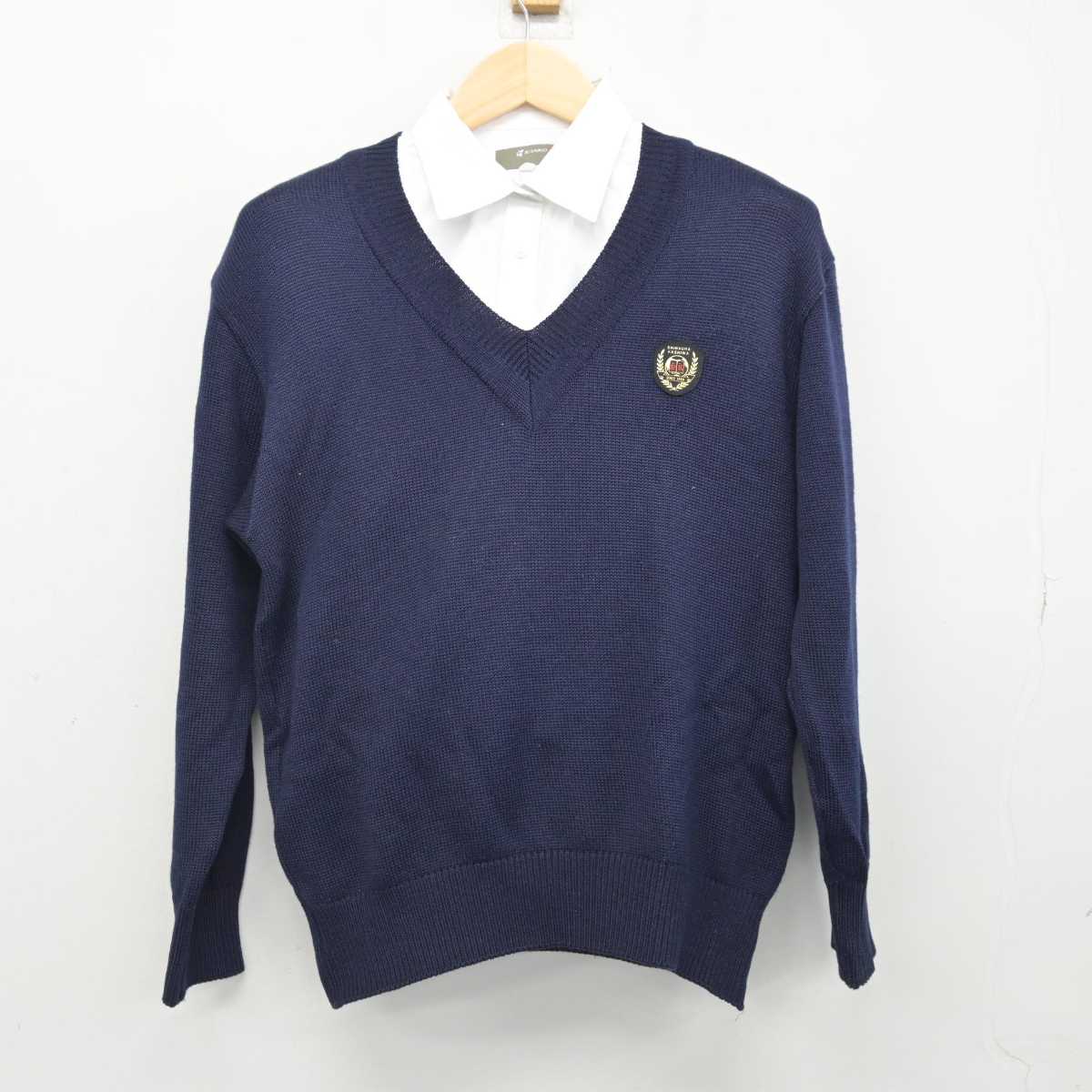 【中古】千葉県 芝浦工業大学柏高等学校 女子制服 2点 (ニット・シャツ) sf052181