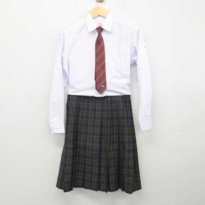 【中古】千葉県 芝浦工業大学柏中学校 女子制服 3点 (シャツ・スカート) sf052183