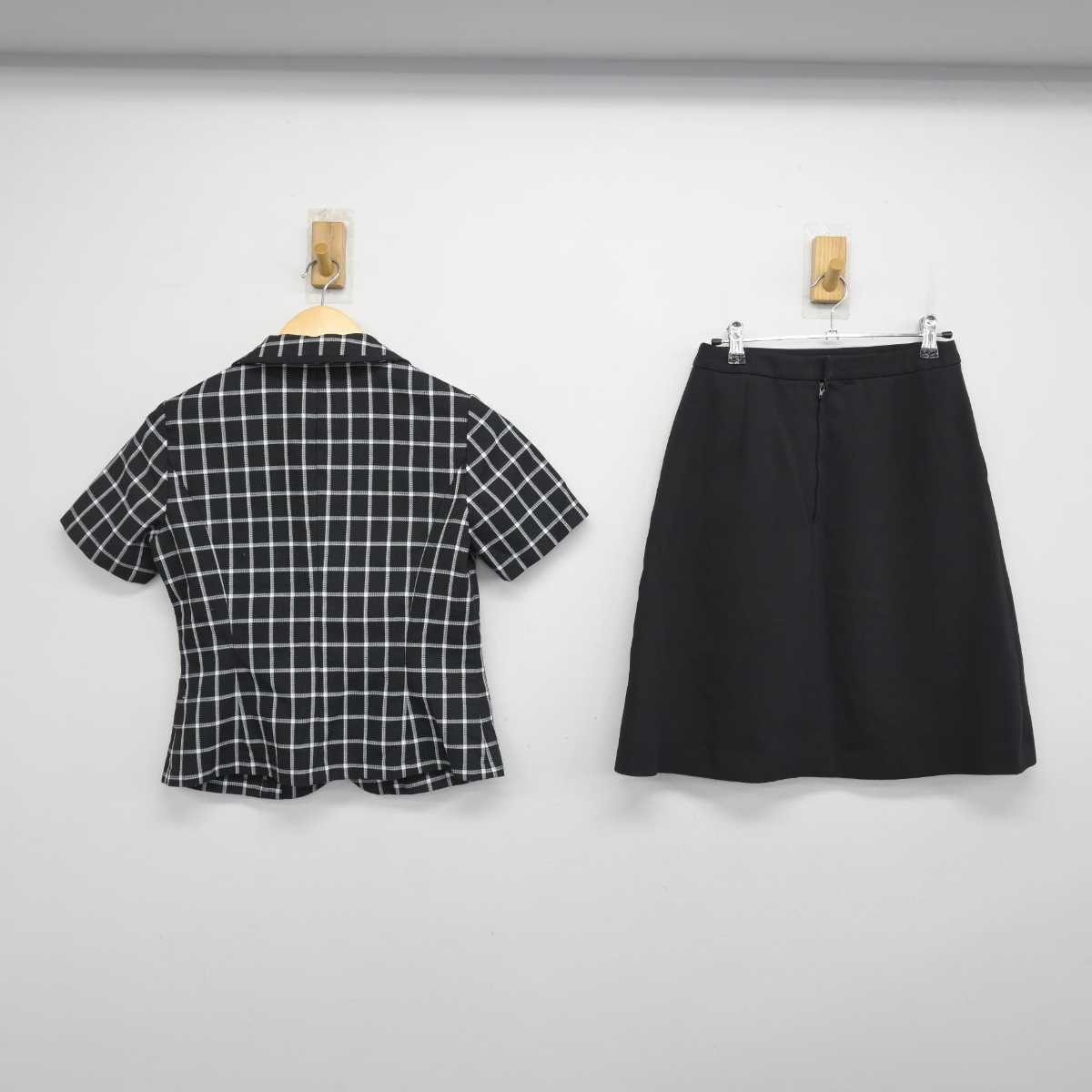 【中古】 事務服 女子制服 2点 (ブラウス・スカート) sf052229