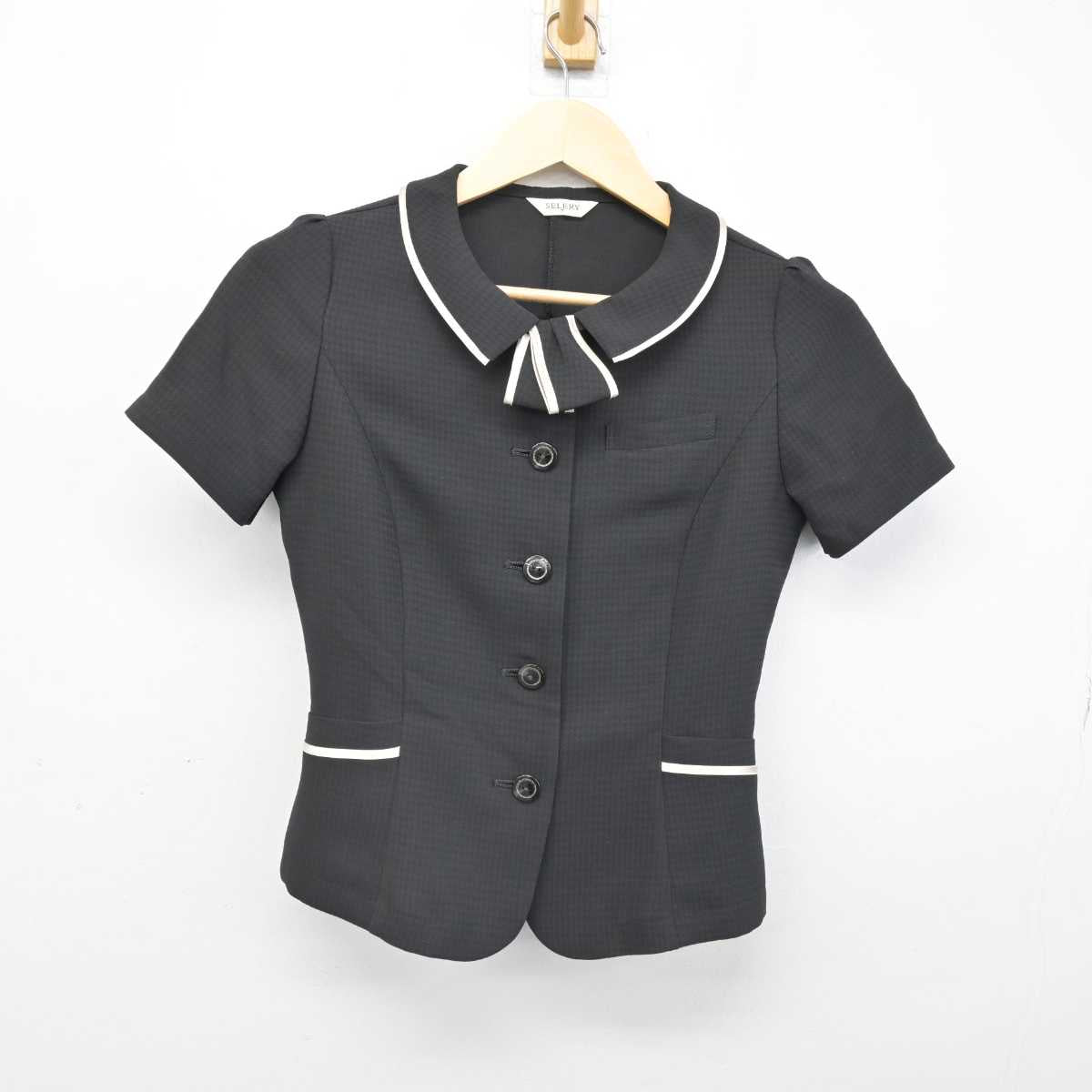 【中古】 事務服 女子制服 2点 (ブラウス・スカート) sf052234