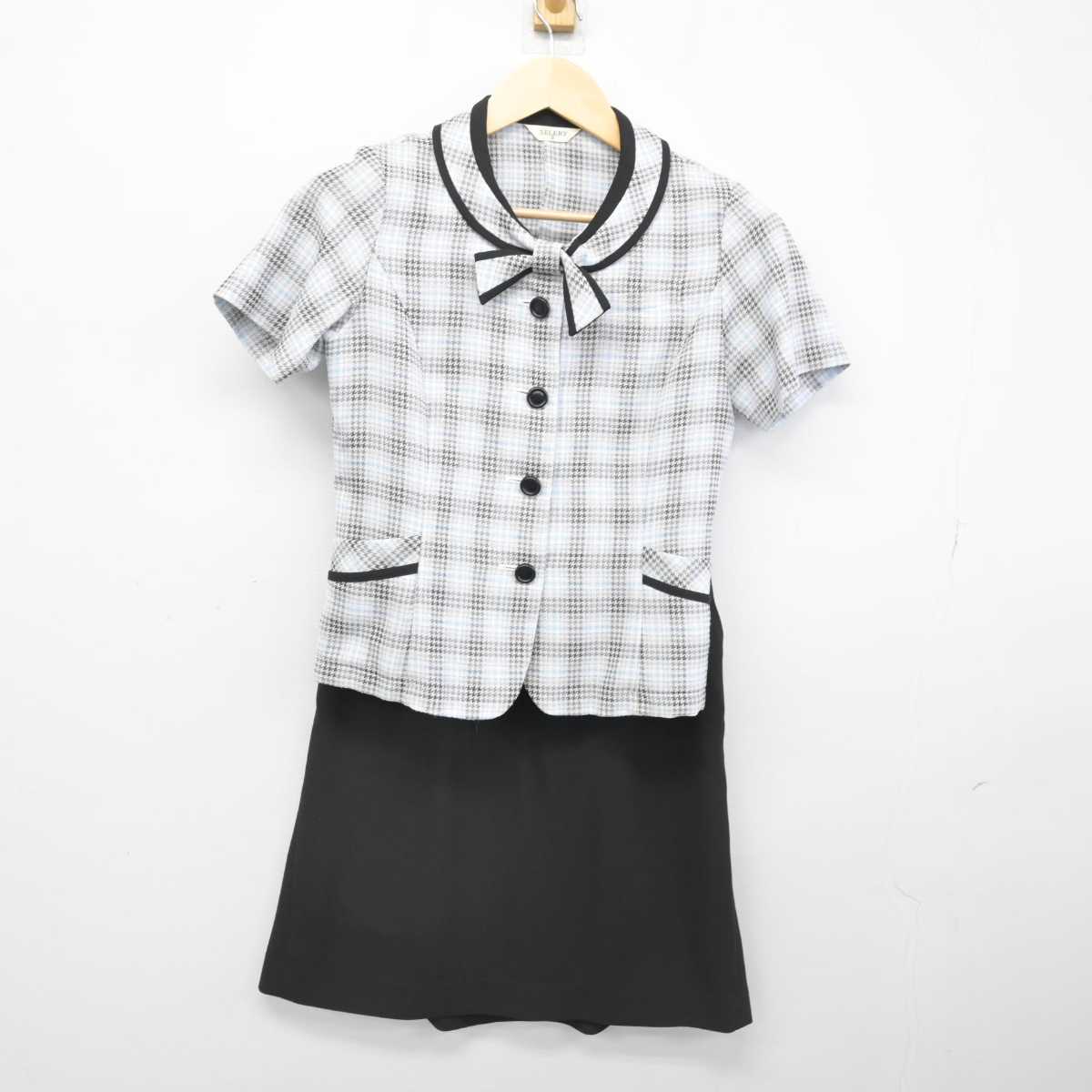 【中古】 事務服 女子制服 2点 (ブラウス・スカート) sf052240