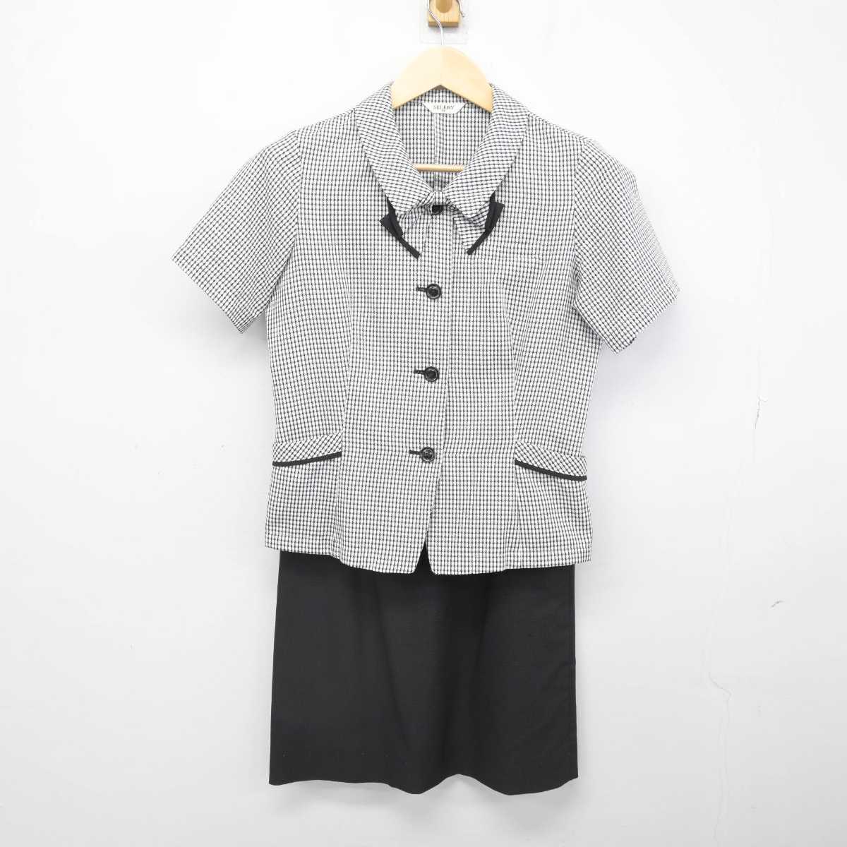 【中古】 事務服 女子制服 2点 (ブラウス・スカート) sf052245