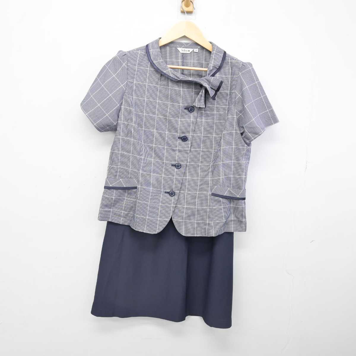 【中古】 事務服 女子制服 2点 (ブラウス・スカート) sf052248