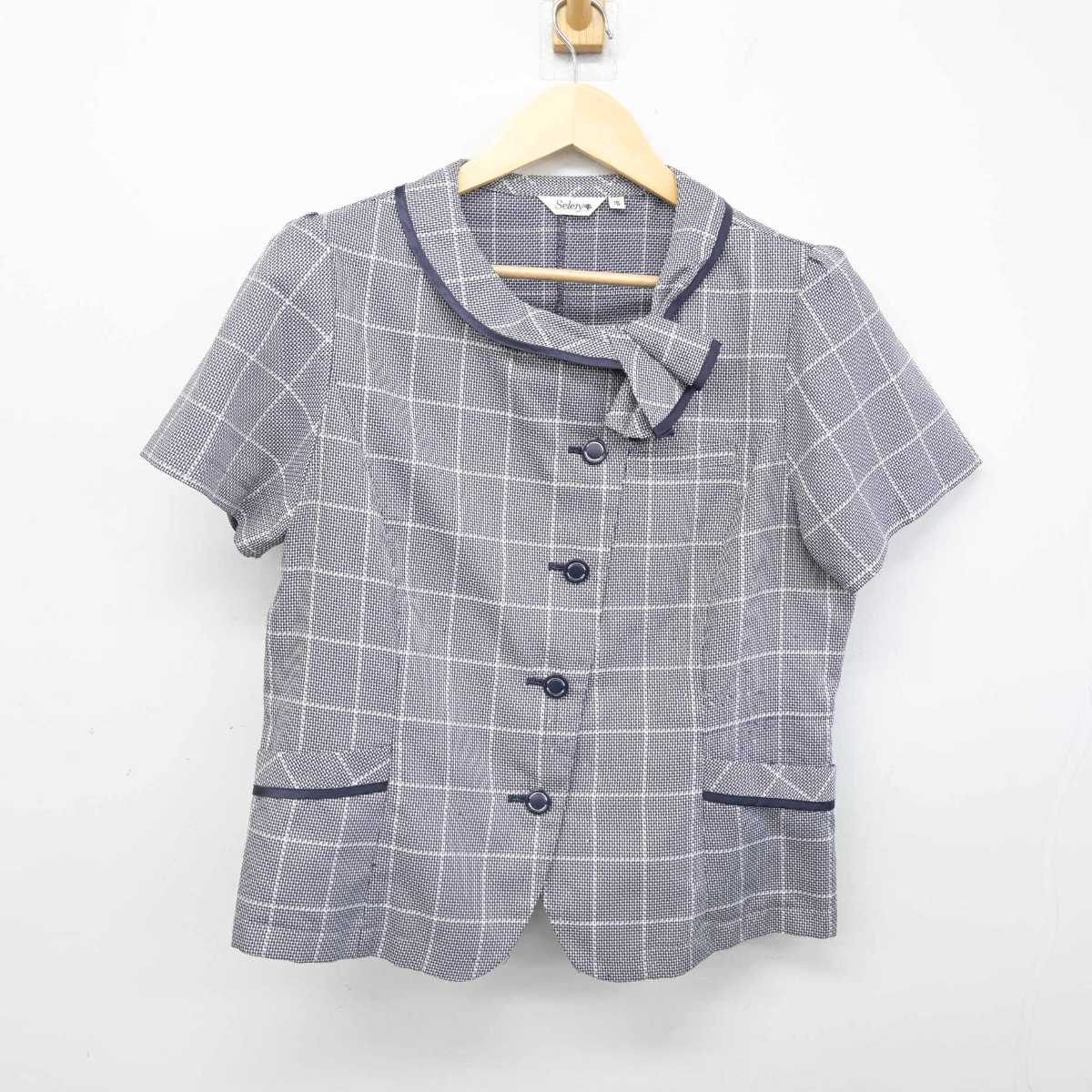 【中古】 事務服 女子制服 2点 (ブラウス・スカート) sf052249