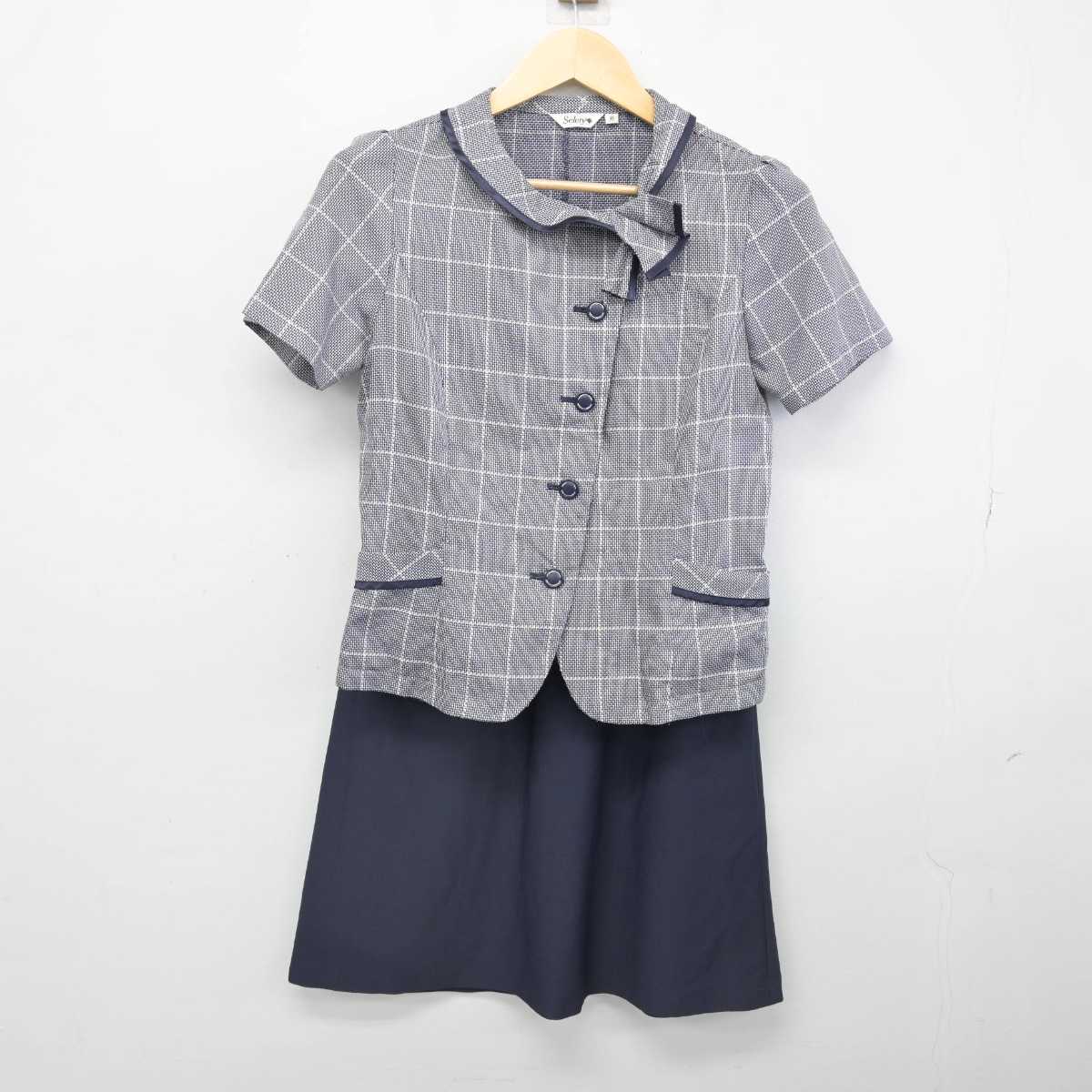 【中古】 事務服 女子制服 2点 (ブラウス・スカート) sf052250