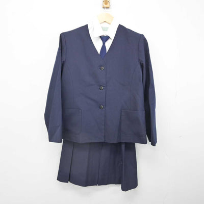 【中古】岡山県 芳泉中学校 女子制服 4点 (ブレザー・シャツ・スカート) sf052260