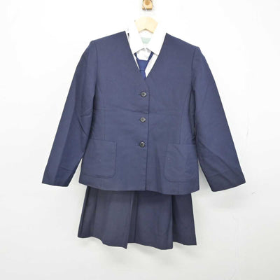 【中古】岡山県 芳泉中学校 女子制服 4点 (ブレザー・シャツ・スカート) sf052263