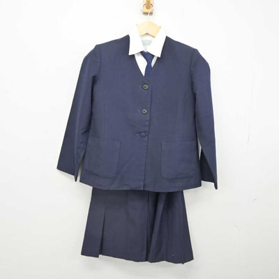 【中古】岡山県 芳泉中学校 女子制服 4点 (ブレザー・シャツ・スカート) sf052264