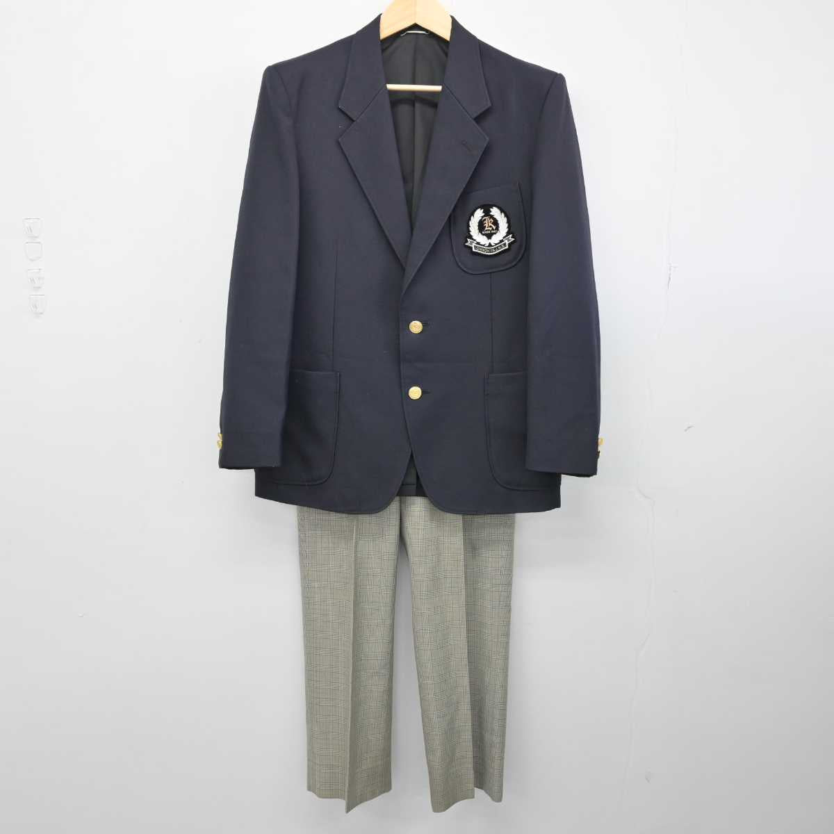 【中古】神奈川県 大野北中学校 男子制服 2点 (ブレザー・ズボン) sf052295