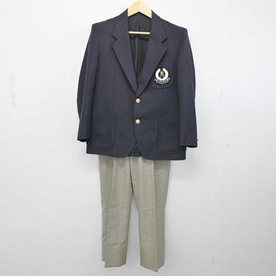 【中古】神奈川県 大野北中学校 男子制服 2点 (ブレザー・ズボン) sf052296