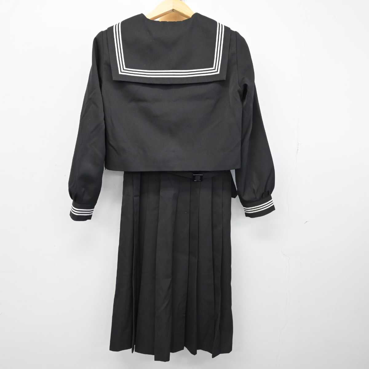 【中古】愛知県 西条市立北中学校 女子制服 3点 (セーラー服・ジャンパースカート・スカート) sf052316