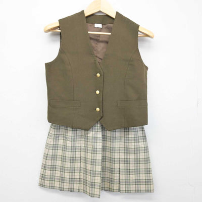 【中古】神奈川県 戸塚高等学校 女子制服 2点 (ベスト・スカート) sf052318