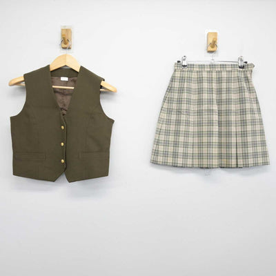 【中古】神奈川県 戸塚高等学校 女子制服 2点 (ベスト・スカート) sf052318