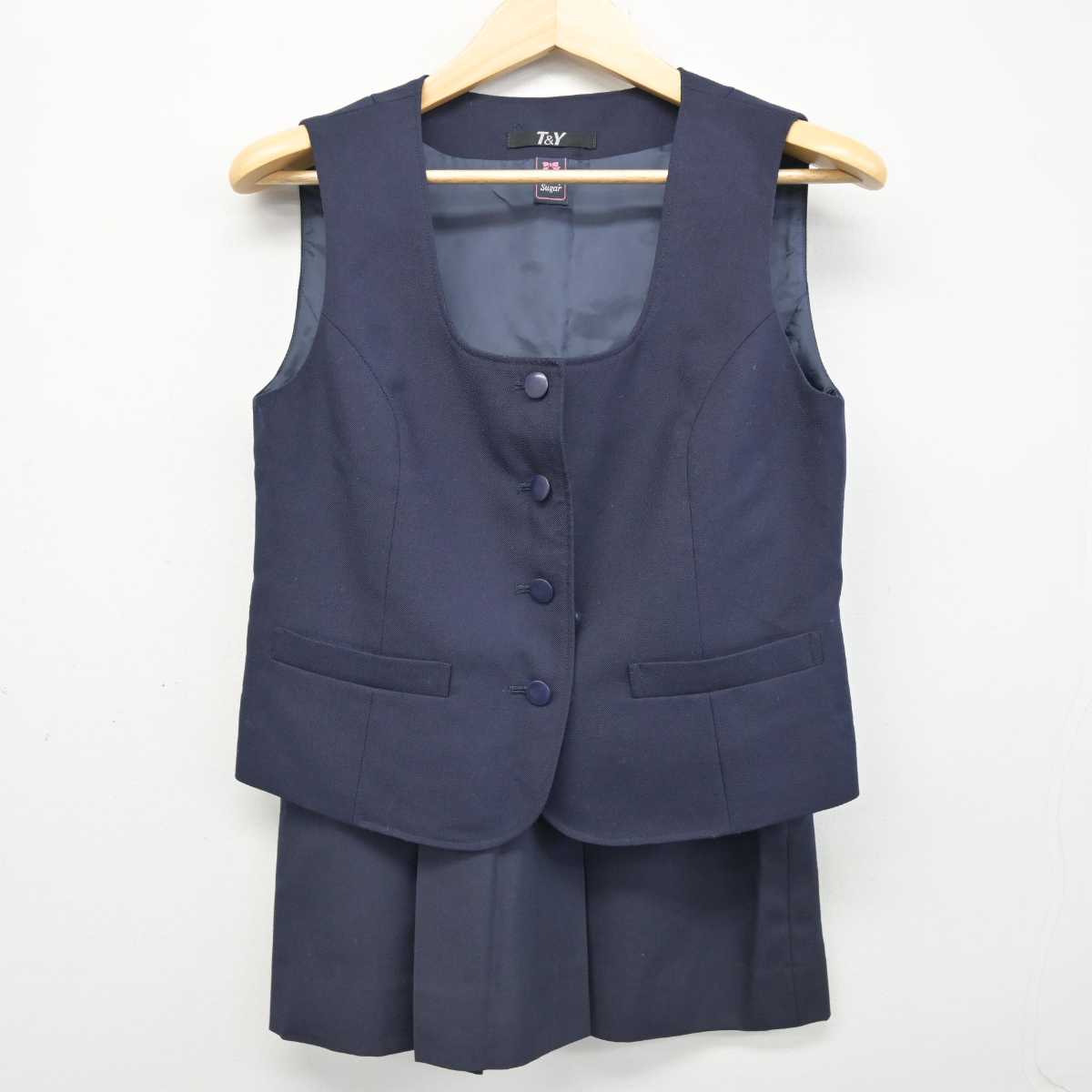 【中古】神奈川県 座間高等学校 女子制服 2点 (ベスト・スカート) sf052321