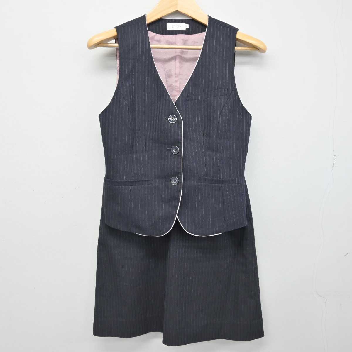 【中古】 事務服 女子制服 3点 (ジャケット・ベスト・スカート) sf052335