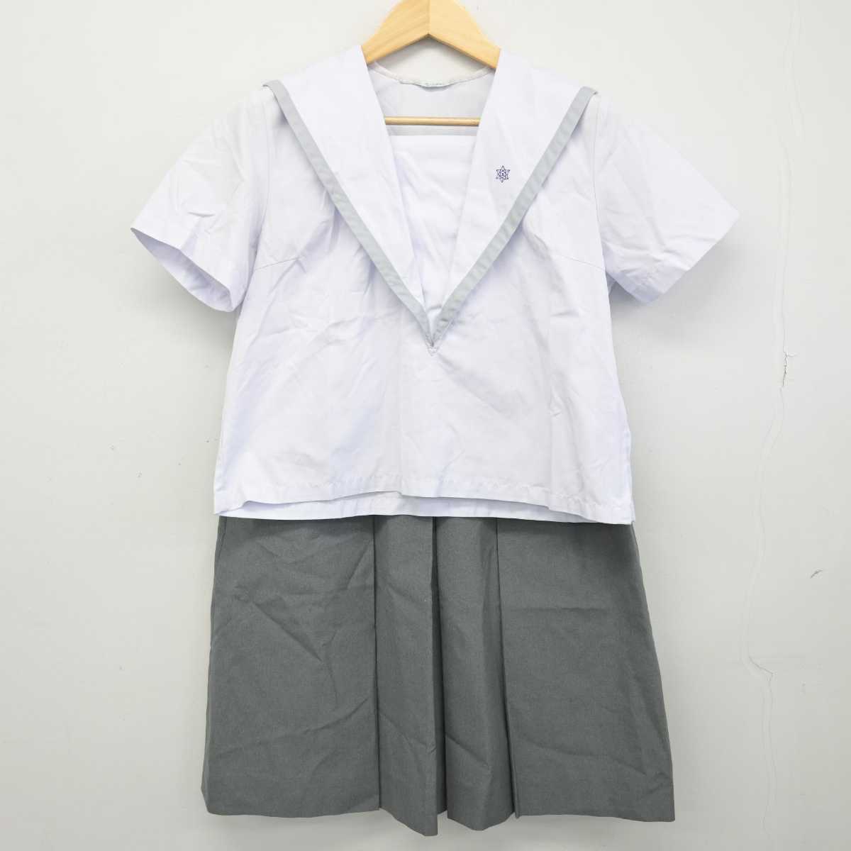 【中古】石川県 県立工業高等学校 女子制服 2点 (セーラー服・スカート) sf052352