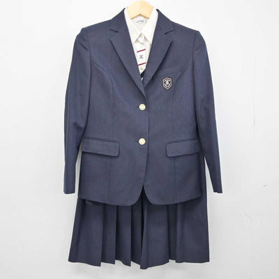 【中古】徳島県 川島中学校 女子制服 4点 (ブレザー・シャツ・ニット・スカート) sf052357