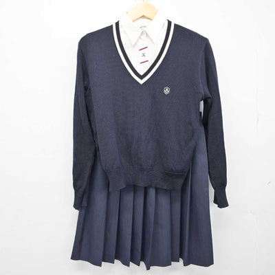 【中古】徳島県 川島中学校 女子制服 4点 (ブレザー・シャツ・ニット・スカート) sf052357