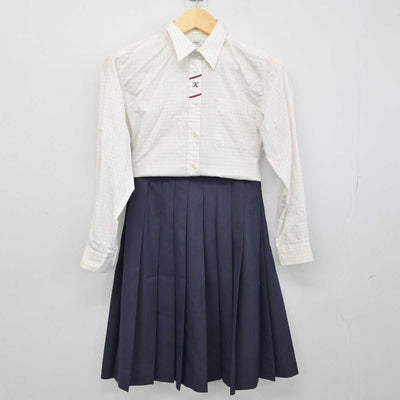 【中古】徳島県 川島中学校 女子制服 2点 (シャツ・スカート) sf052358