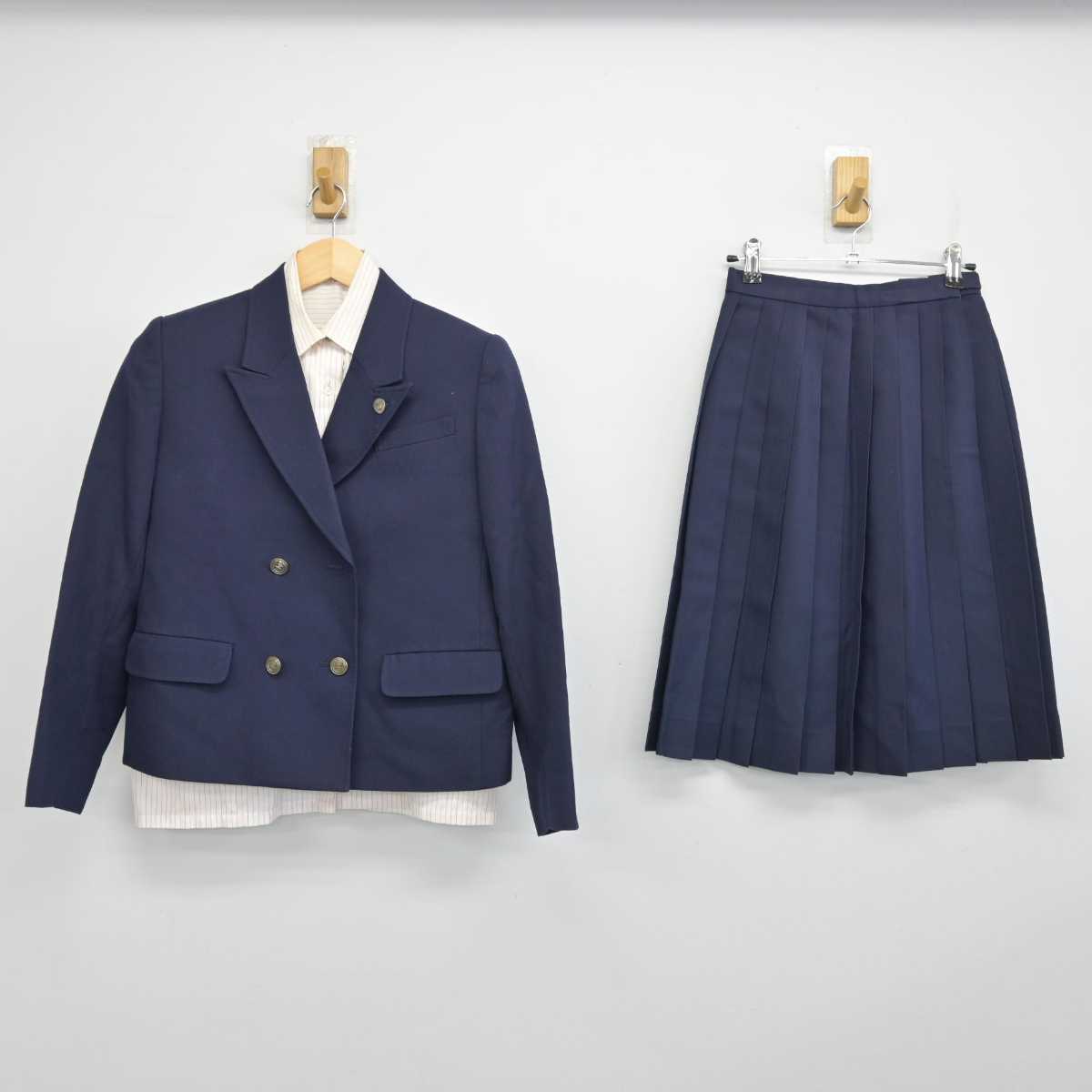 【中古】大分県 大分豊府高等学校 女子制服 4点 (ブレザー・シャツ・スカート) sf052362