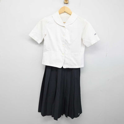 【中古】大分県 大分東高等学校 女子制服 2点 (シャツ・スカート) sf052373