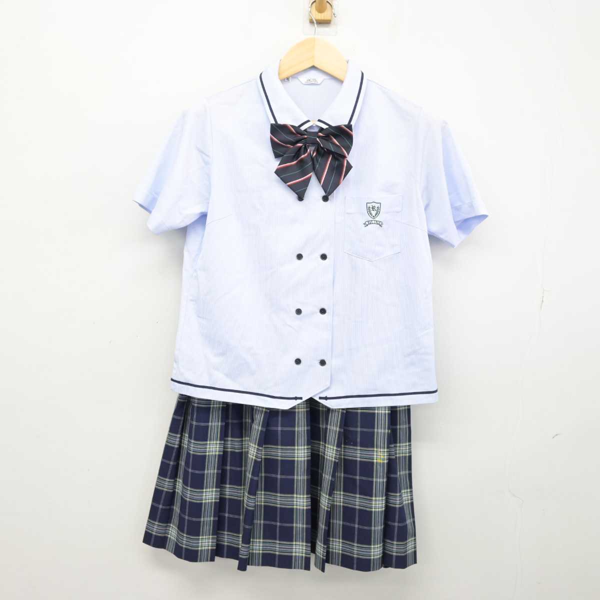 【中古】千葉県 千葉黎明高等学校 女子制服 3点 (シャツ・スカート) sf052394