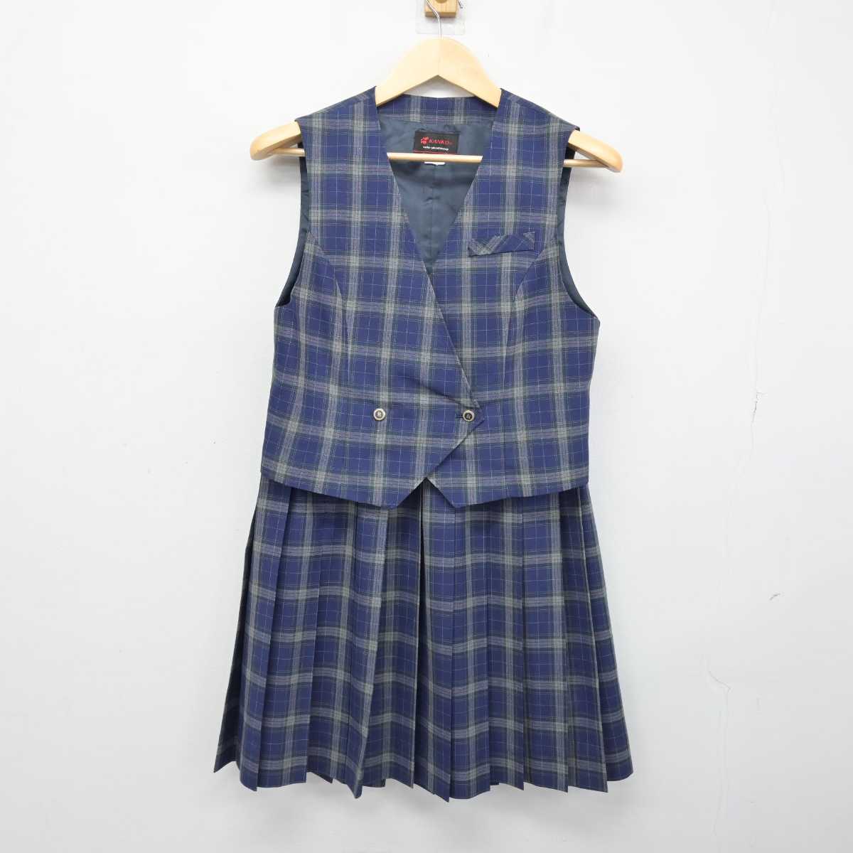 【中古】長野県 広徳中学校 女子制服 2点 (ベスト・スカート) sf052408