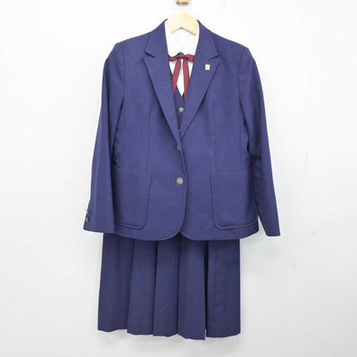 【中古】愛知県 瀬戸高等学校 女子制服 5点 (ブレザー・ベスト・シャツ・スカート) sf052436