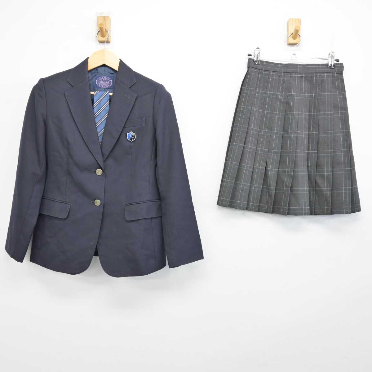 【中古】東京都 東大和高等学校 女子制服 4点 (ブレザー・スカート・スカート) sf052448