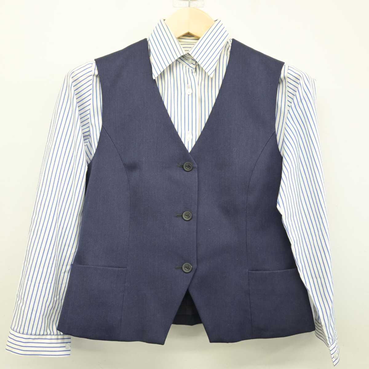 【中古】長崎県 長崎北陽台高等学校 女子制服 2点 (シャツ・ベスト) sf052463