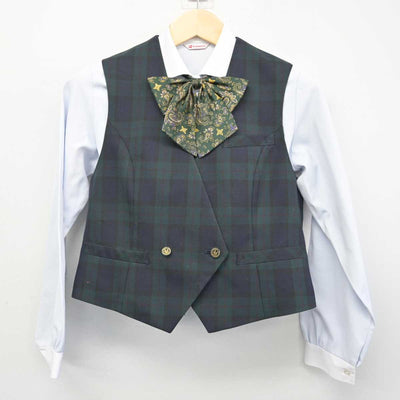 【中古】長崎県 長崎日本大学高等学校 女子制服 3点 (シャツ・ベスト) sf052471